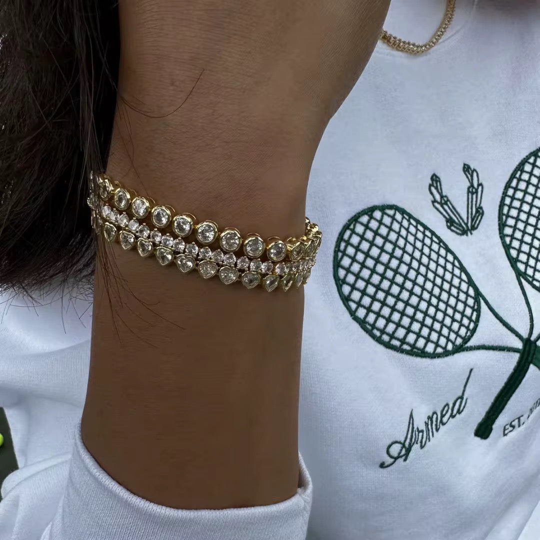 Heart Tennis Bracelet