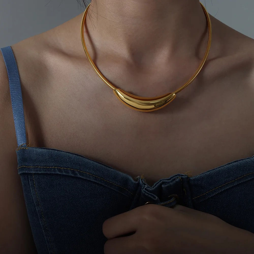 Nayla Choker Necklace | 18K Gold Plated