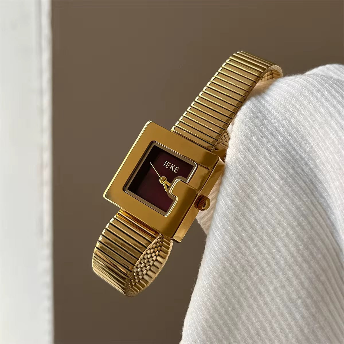 Reva Gold Watch | Wine Face