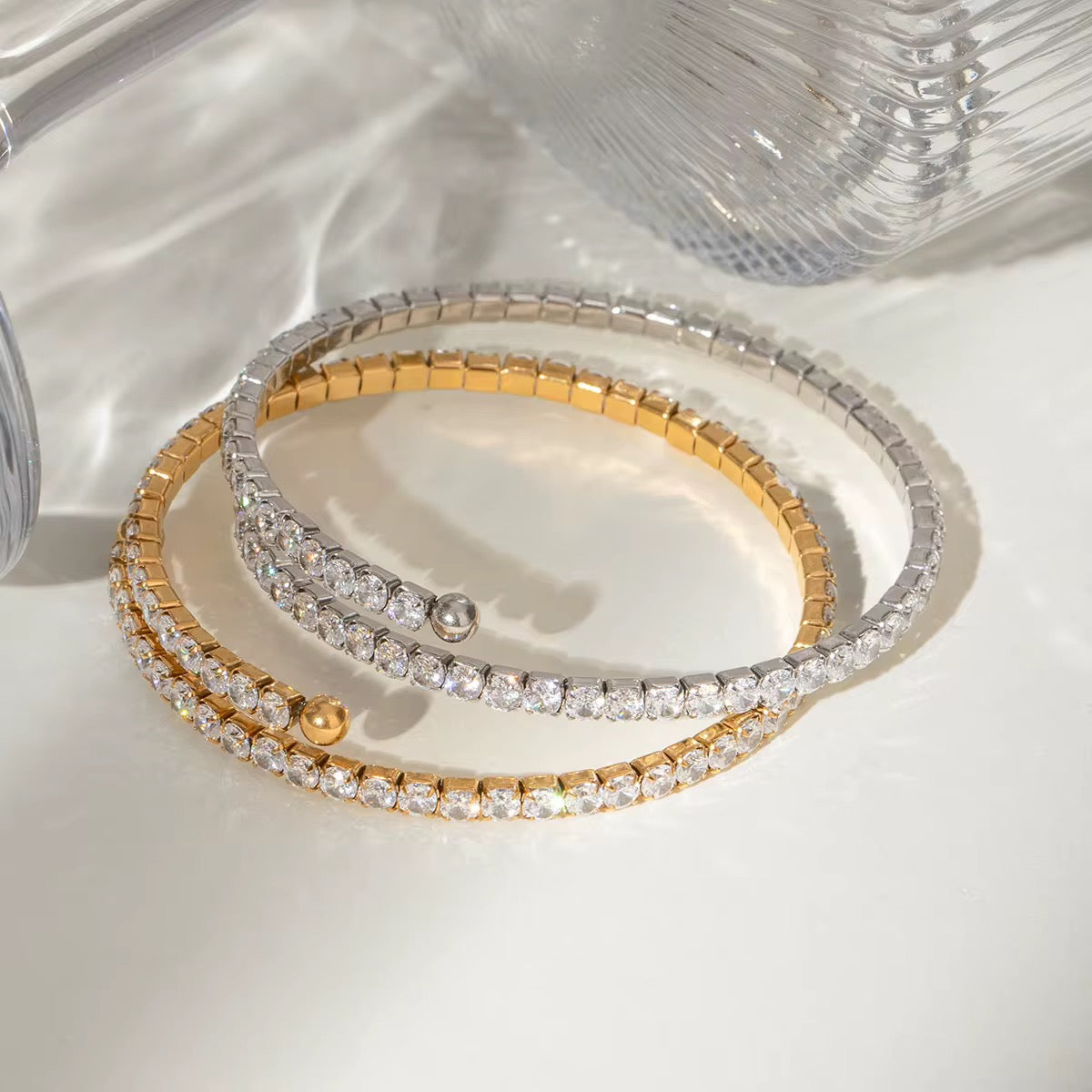 Rema Tennis Bangle | Silver