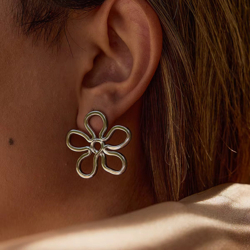 Flora Silver Earrings