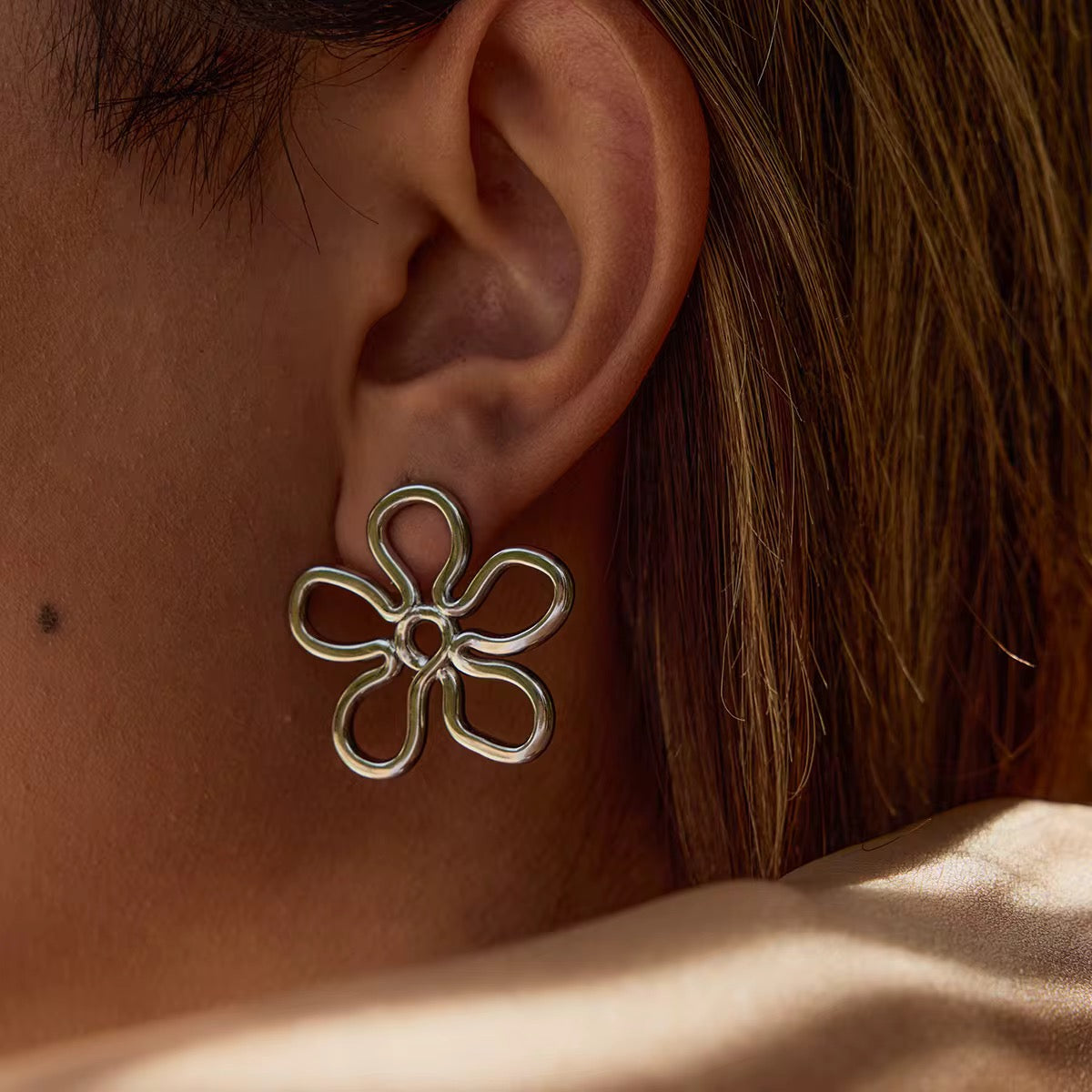 Flora Silver Earrings