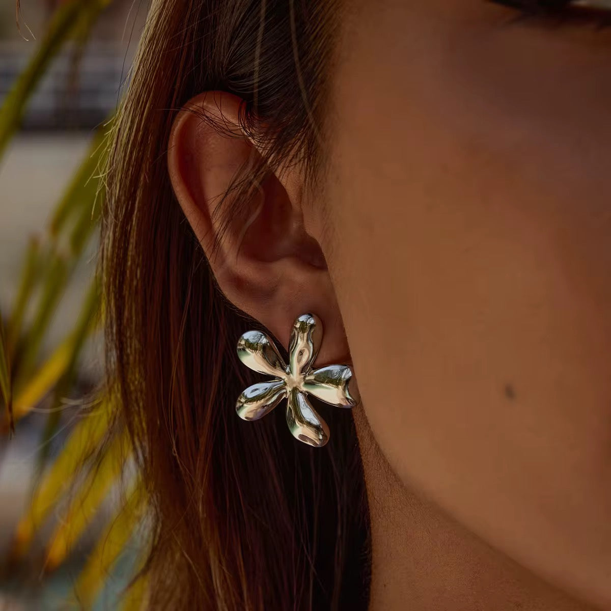 Flora Silver Earrings