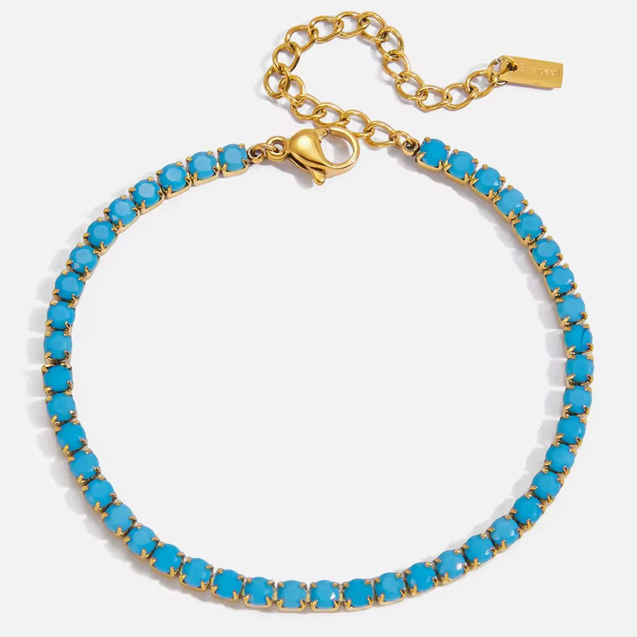 Blue Tennis Bracelet