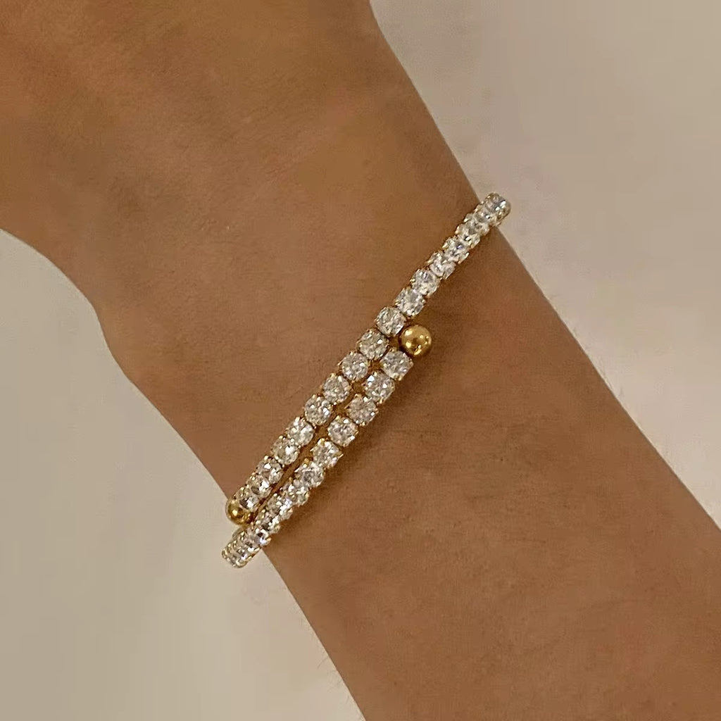 Rema Tennis Bangle | Gold