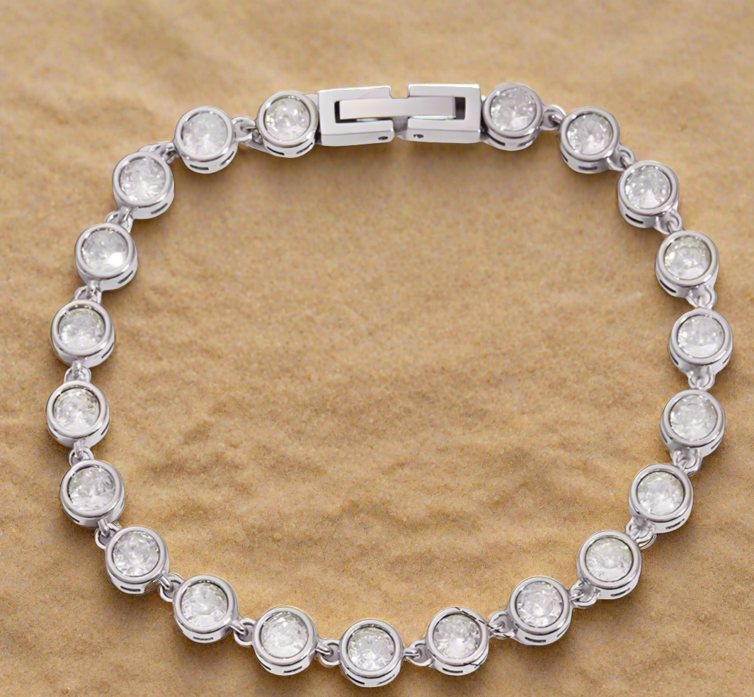 Dania Tennis Bracelet | Silver