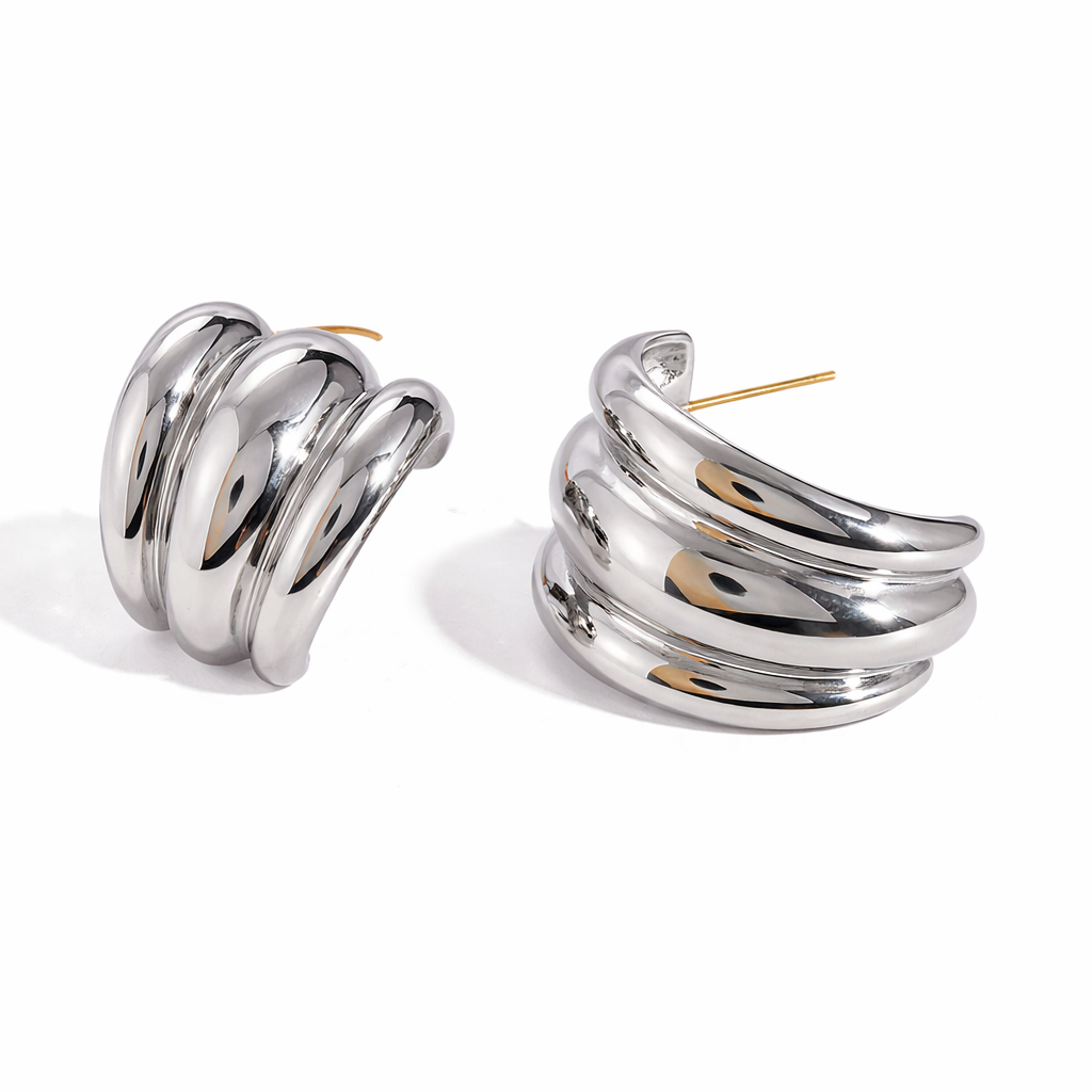 Evadne Silver Earrings